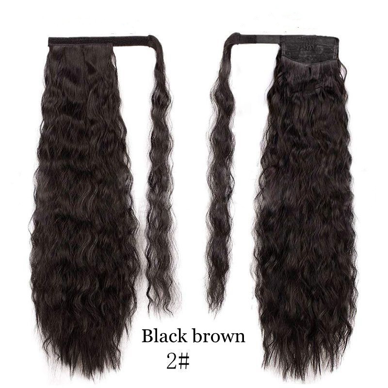 1 Tóc Giả Đuôi Ngựa Xoăn Dài 60cm Bằng Sợi Tổng Hợp Đơn Giản Dành Cho Nữ