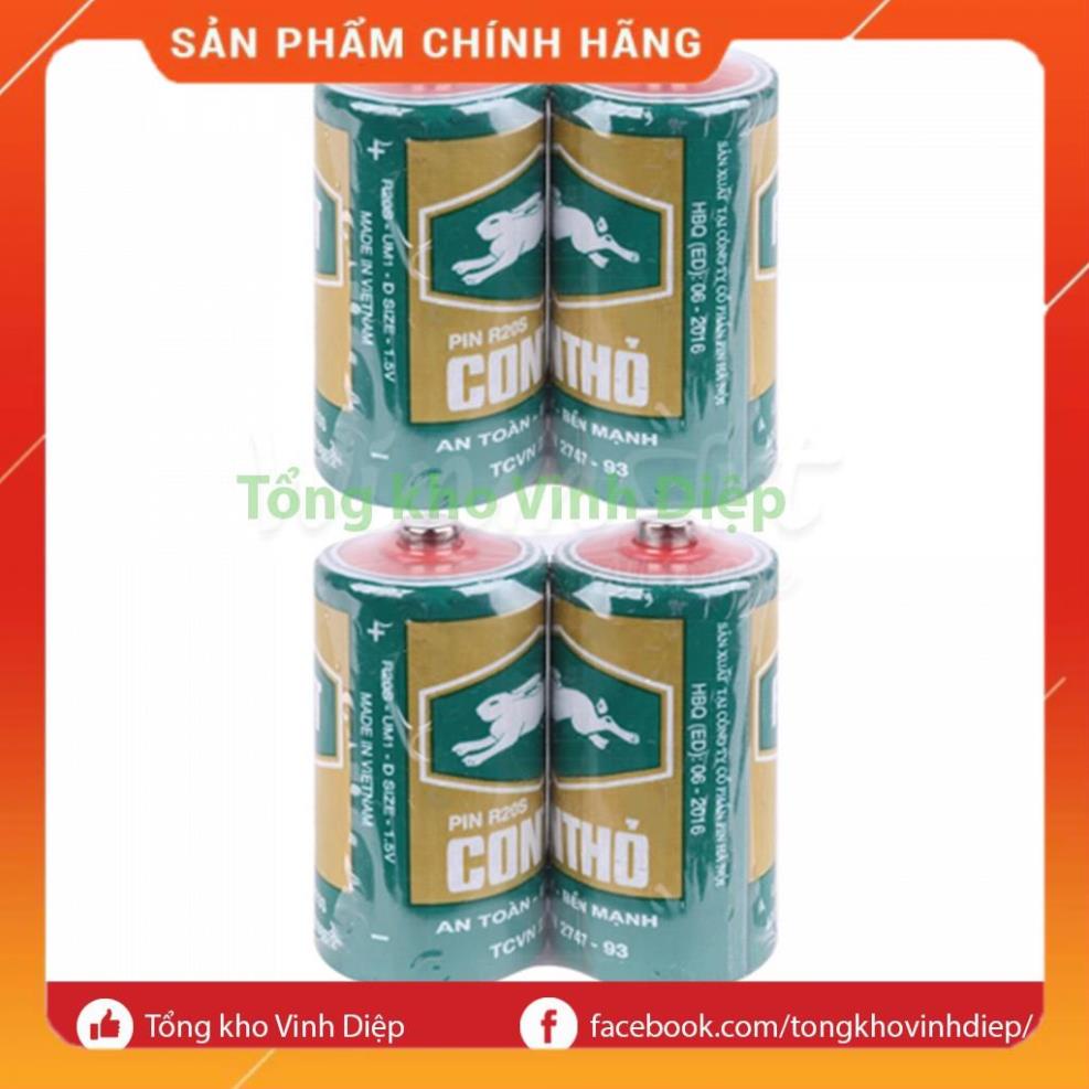 Hộp 12 viên pin đại Con Thỏ R20S - Hàng tốt