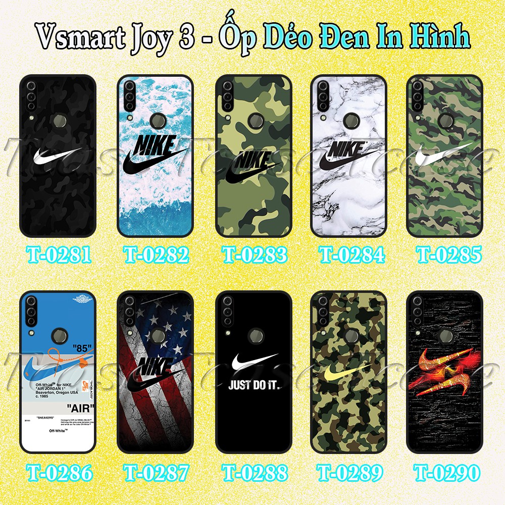 Ốp lưng Vsmart Joy 3 dẻo đen in hình thể thao