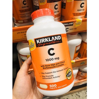 [Date 2025] Hủ 500 Viên Uống Bổ Sung Vitamin C 1000mg Kirkland Signature Mỹ Tăng Đề Kháng, Hệ Miễn Dịch