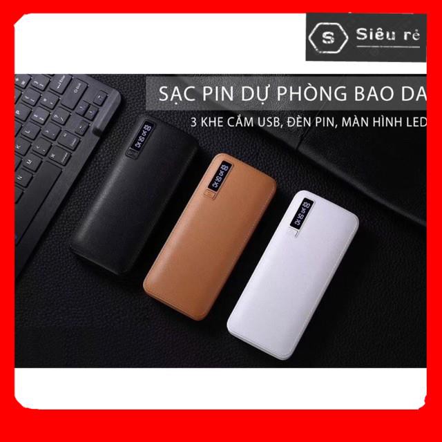 BH3T - PIN SẠC DỰ PHÒNG 20.000 MAH VỎ DA CÓ LED HIỂN THỊ (PD5469)