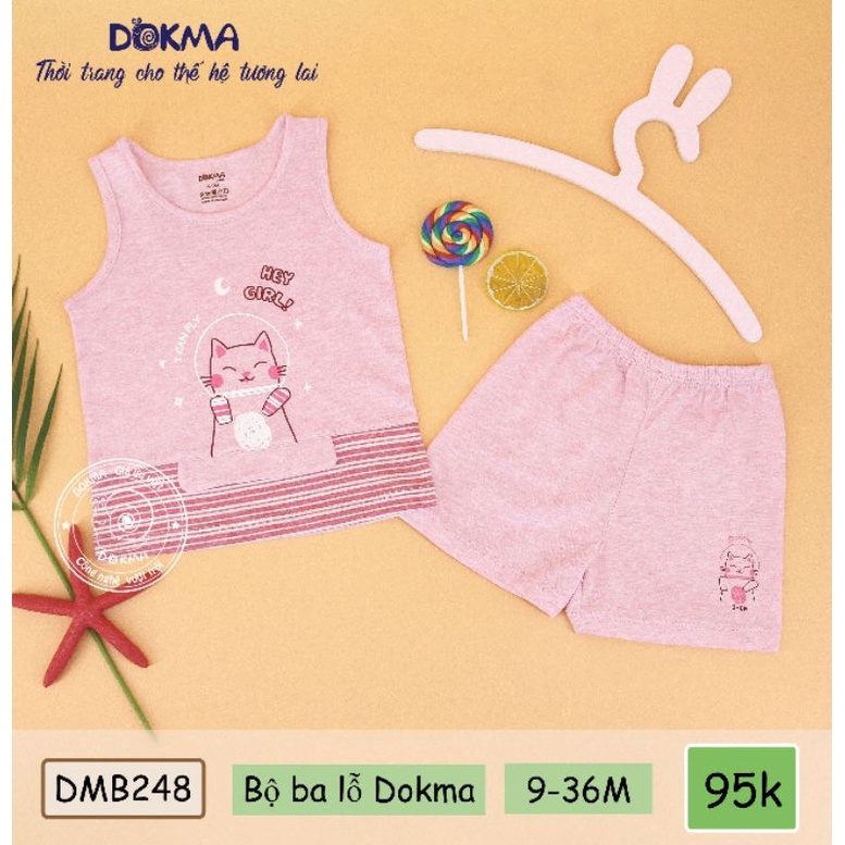 DOKMA 2022 - Bộ Ba Lỗ Hình Thú cho bé trai bé gái từ 6M đến3Y mã DMB248