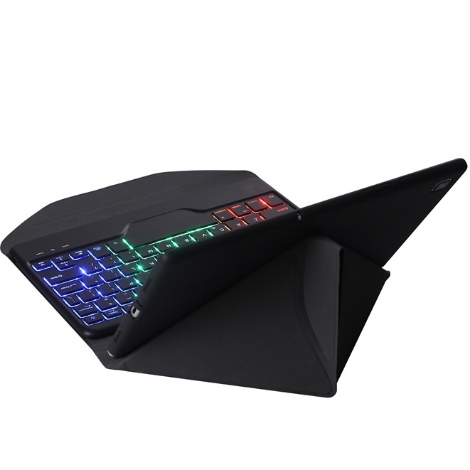 Bao Da Máy Tính Bảng Kèm Bàn Phím bluetooth 3.0 Có Đèn Nền Chữ s Cho samsung galaxy tab a8 2021 sm-J200 / x205 Giá Đỡ