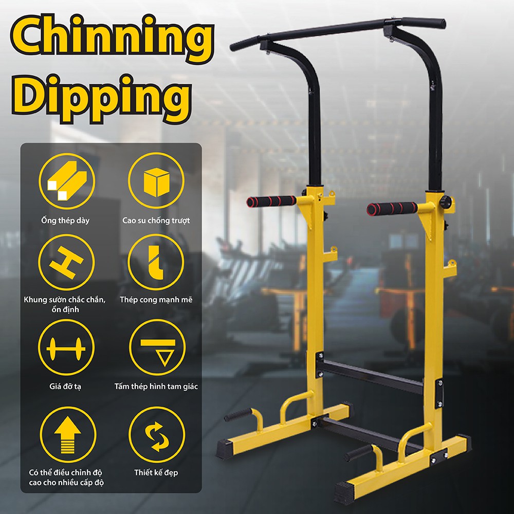 BG Bộ xà đơn xà kép cao cấp đa năng CHINNING DIPPING YELLOW