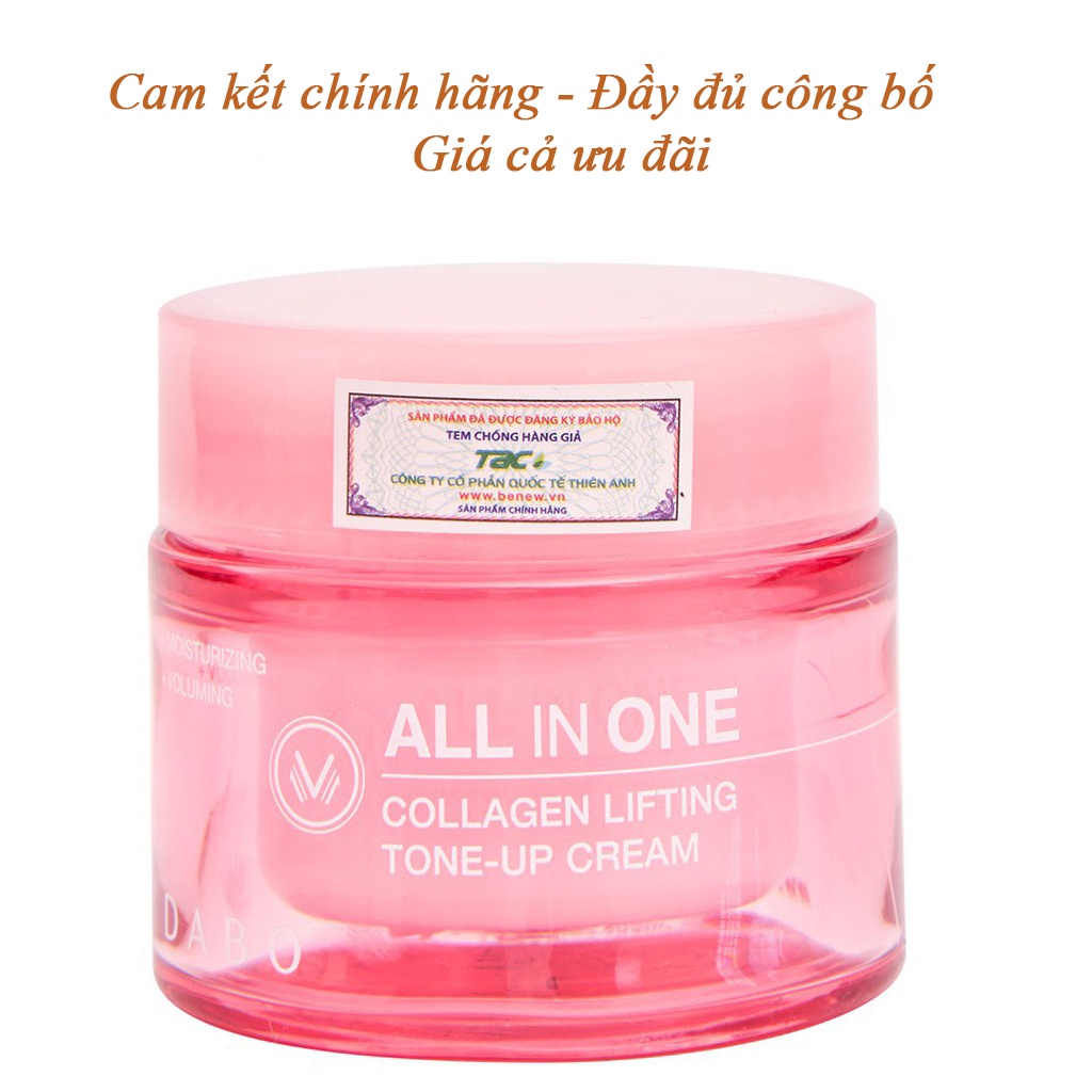 Kem lót nâng tone All In One Dabo Collagen Lifting Tone Up Hàn Quốc 50ml - Hàng chính hãng