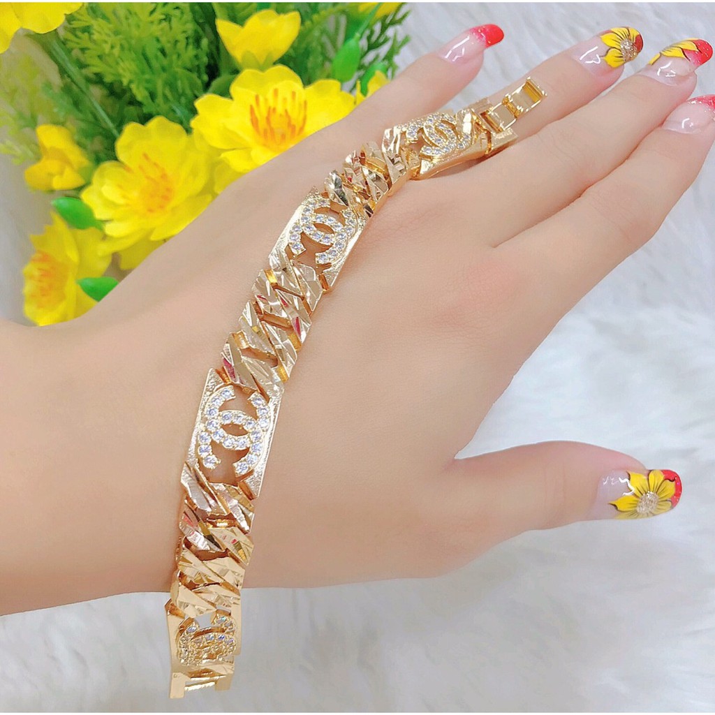 Lắc Tay Nữ cao cấp  Mạ Vàng 18K Mẫu 06526.02135 - Thời Trang - Giá Cả Phải Chăng - Ảnh Shop Tự