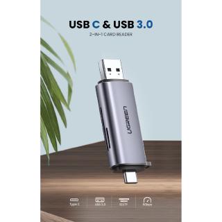 Đầu Đọc Thẻ Nhớ Usb 3.0 Type C Sang Sd Micro Sd Tf