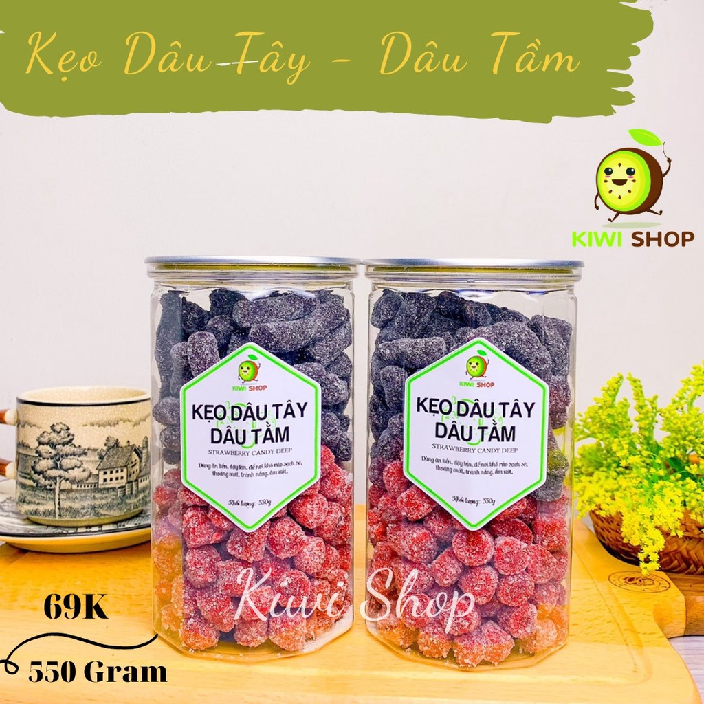 Kẹo Dâu Tằm, Dâu Tây đặc sản Đà Lạt 550gram