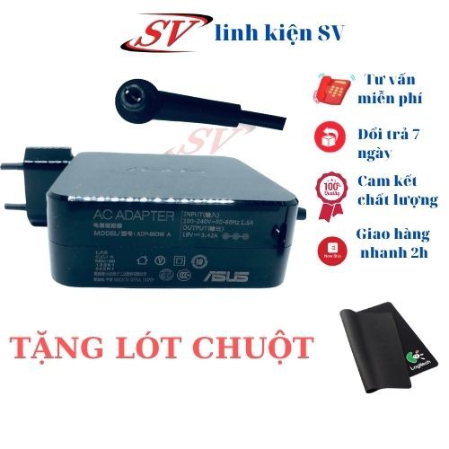 [TẶNG LÓT CHUỘT] Sạc Laptop asus 3,42a vuông zin - sạc bảo hành 12 tháng 1 đổi 1 | BigBuy360 - bigbuy360.vn