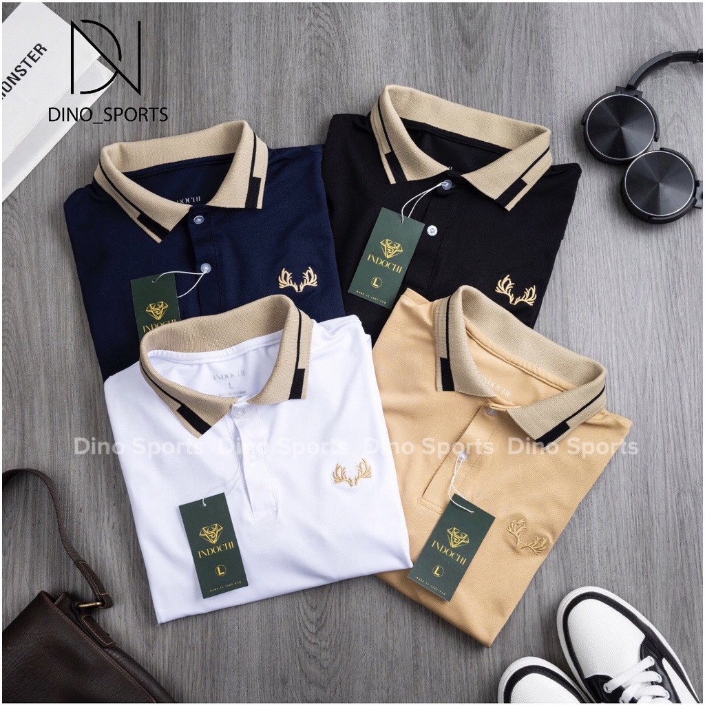Áo polo nam DINO SPORTS áo phông polo có cổ thêu mát mịn thấm hút và thoáng khí