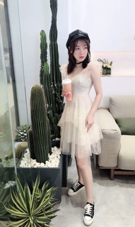 📸(Ảnh thật Mei chụp) Đầm voan bling bling 📸