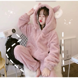 Bộ đồ ngủ tai động vật (cừu, thỏ)