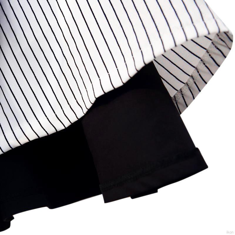 Women Slim Waist Irregular Short-sleeved Casual Dresses