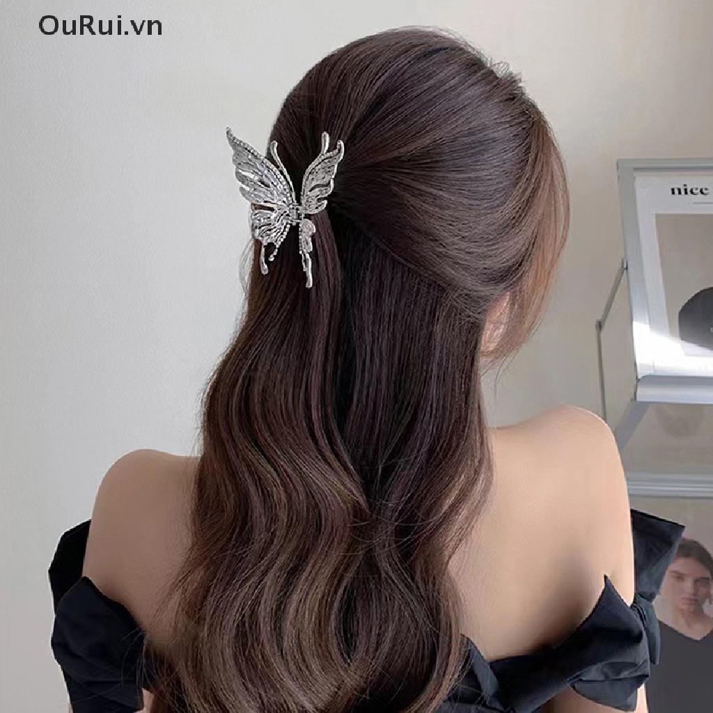 Kẹp Tóc Hình Bướm Bằng Kim Loại Dạng Lỏng Thời Trang Cho Nữ