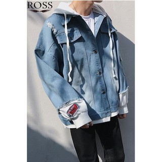 #hottrend #khoacjean Setsuna.Sora - Áo khoác bò có mũ nam nữ #258