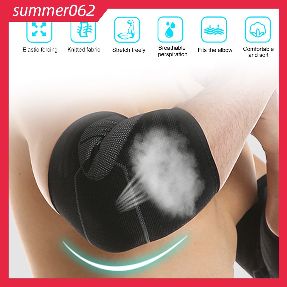 Summer062 Unisex Nylon Knitting Elbow Guard Support Forcing Breathable Elastic Fitness Protective Gear