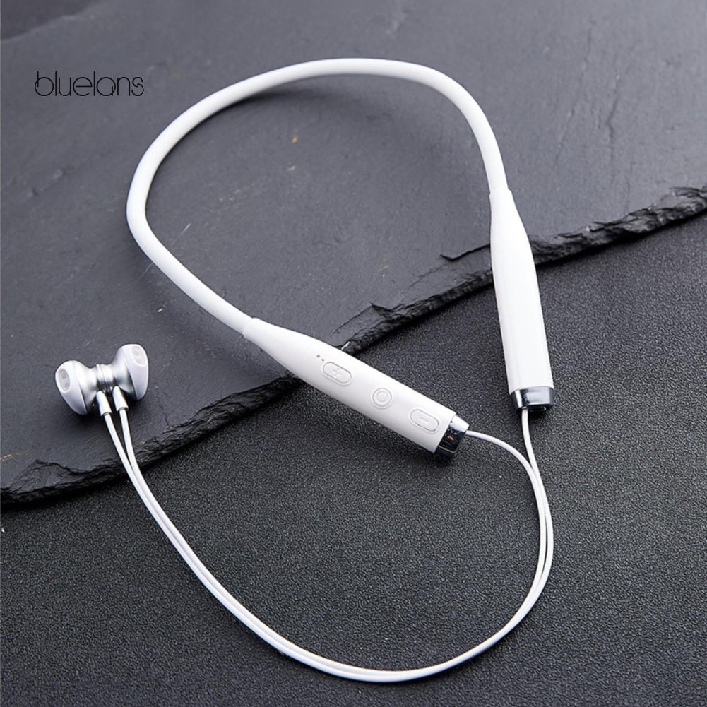 MD❀Foldable Hang Neck Wireless Bluetooth Sweatproof Sport Music Headset Earphone