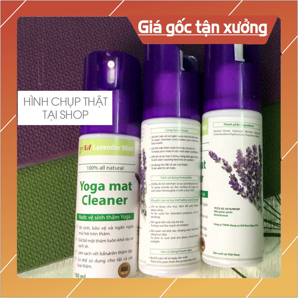 Chai Xịt Vệ Sinh Thảm Yoga CXVST01 Dung dịch vệ sinh thảm tập Yoga Lavender Mint 100ml