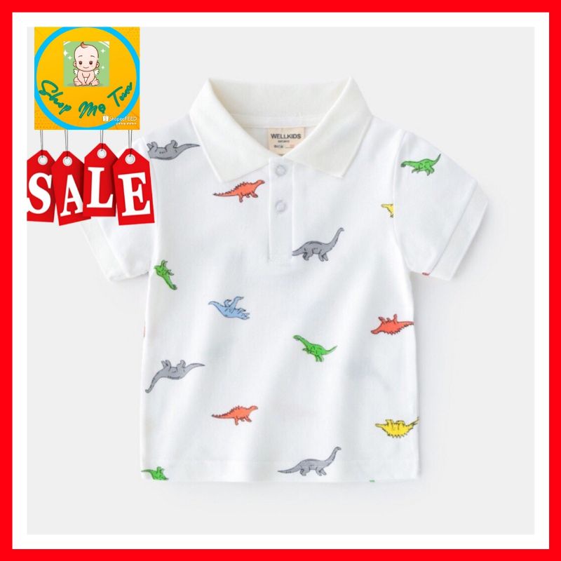 ÁO THUN POLO KHỦNG LONG BÉ TRAI