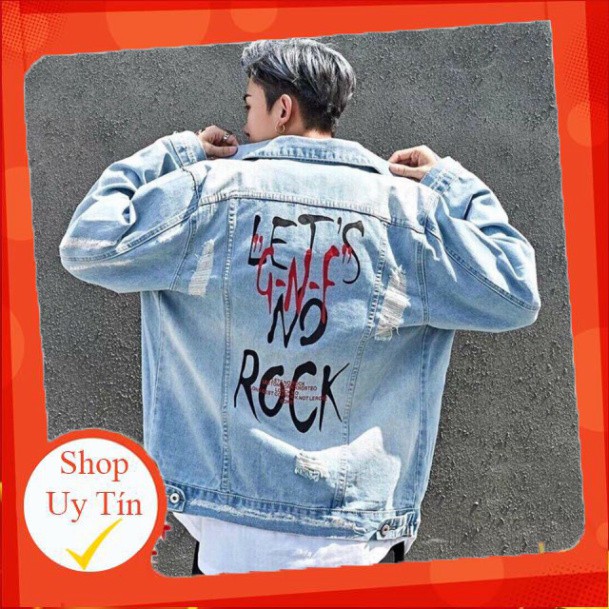 Áo khoác jean nam basic LBFASHIONNEW phom đứng, vải jean (bò) không co giãn, dày dặn, phối đắp phia trước