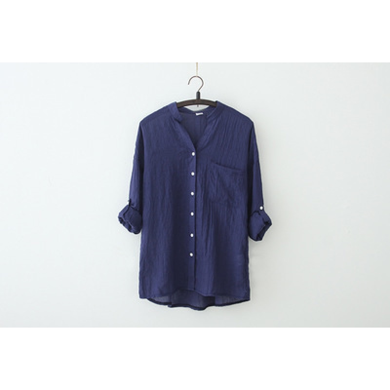 Áo Nữ Tay 3/4 Chất Cotton Lanh Thời Trang ​Áo Sơ Mi Nữ