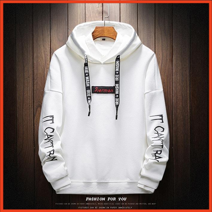 Áo hoodie nam nữ form rộng freesize dưới 65kg màu đen trắng