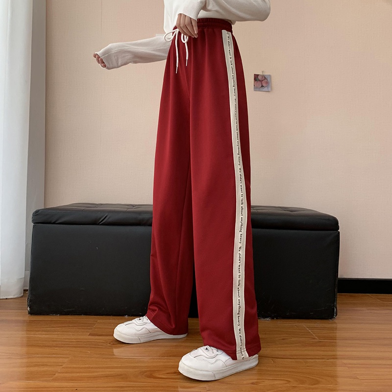 SUXI Quần Dài Nữ Ống Rộng Lưng Cao Thời Trang Hàn Quốc Mới