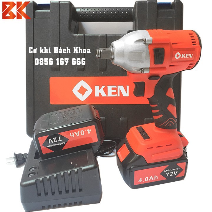 Máy siết bulong bắn vít KEN 72v - Máy siết bu lông KEN 2 Pin - 10 Cell