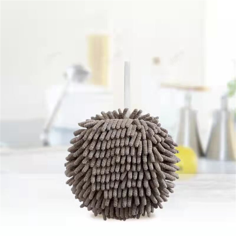 1 Khăn Lau Tay Bằng Sợi Microfiber Mềm Mại Thấm Hút Nước Khô Nhanh Có Móc Treo Cho Nhà Bếp Nhà Tắm