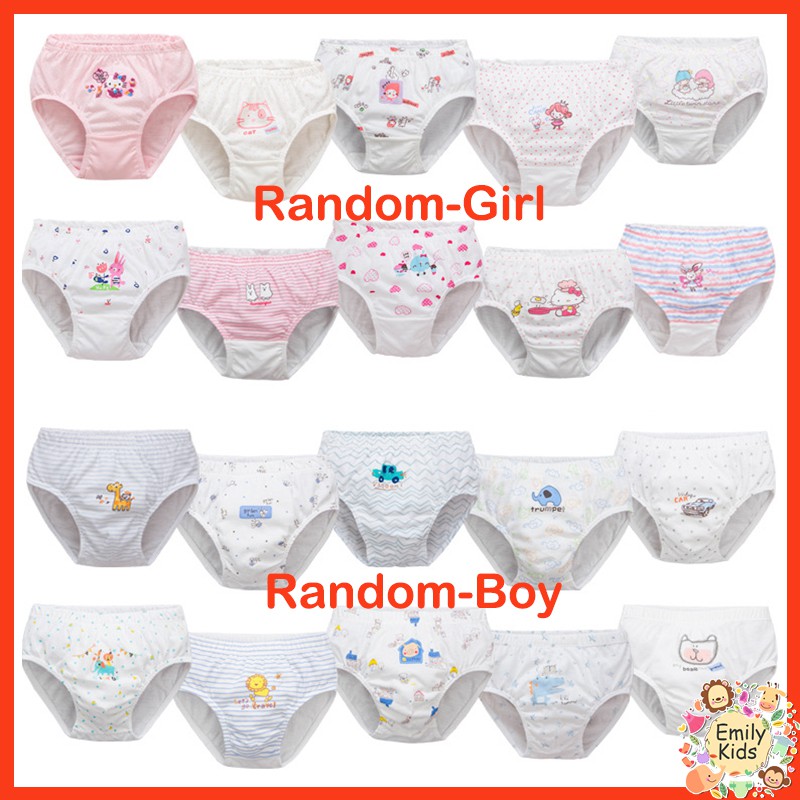 1 Quần Lót Cotton Co Giãn In Họa Tiết Hoạt Hình Thoải Mái Và Hiện Đại Cho Bé Trai Và Gái 1-11 Tuổi