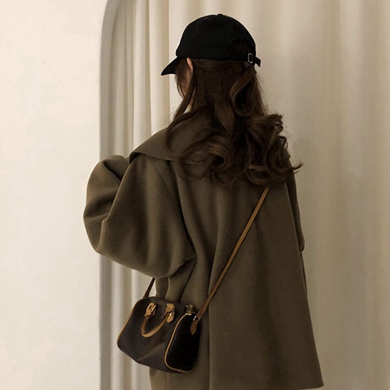 Túi đeo chéo bằng da pu chất lượng cao thiết kế ghép màu thời trang cho nữ