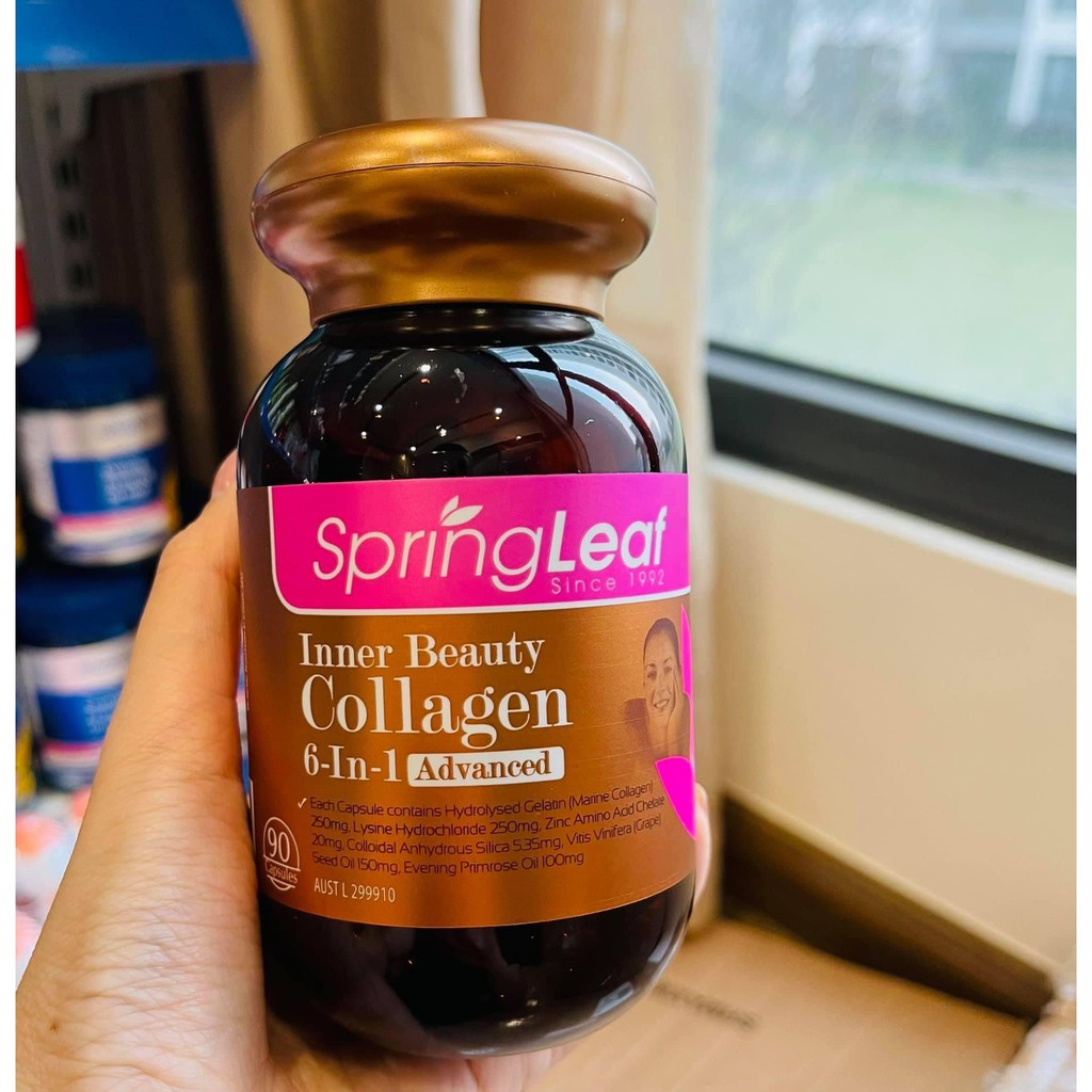 Viên COLLAGEN SPRING LEAF INNER BEAUTY COLLAGEN 6-IN-1, hộp 180 viên - 6in1 hiệu quả căng da