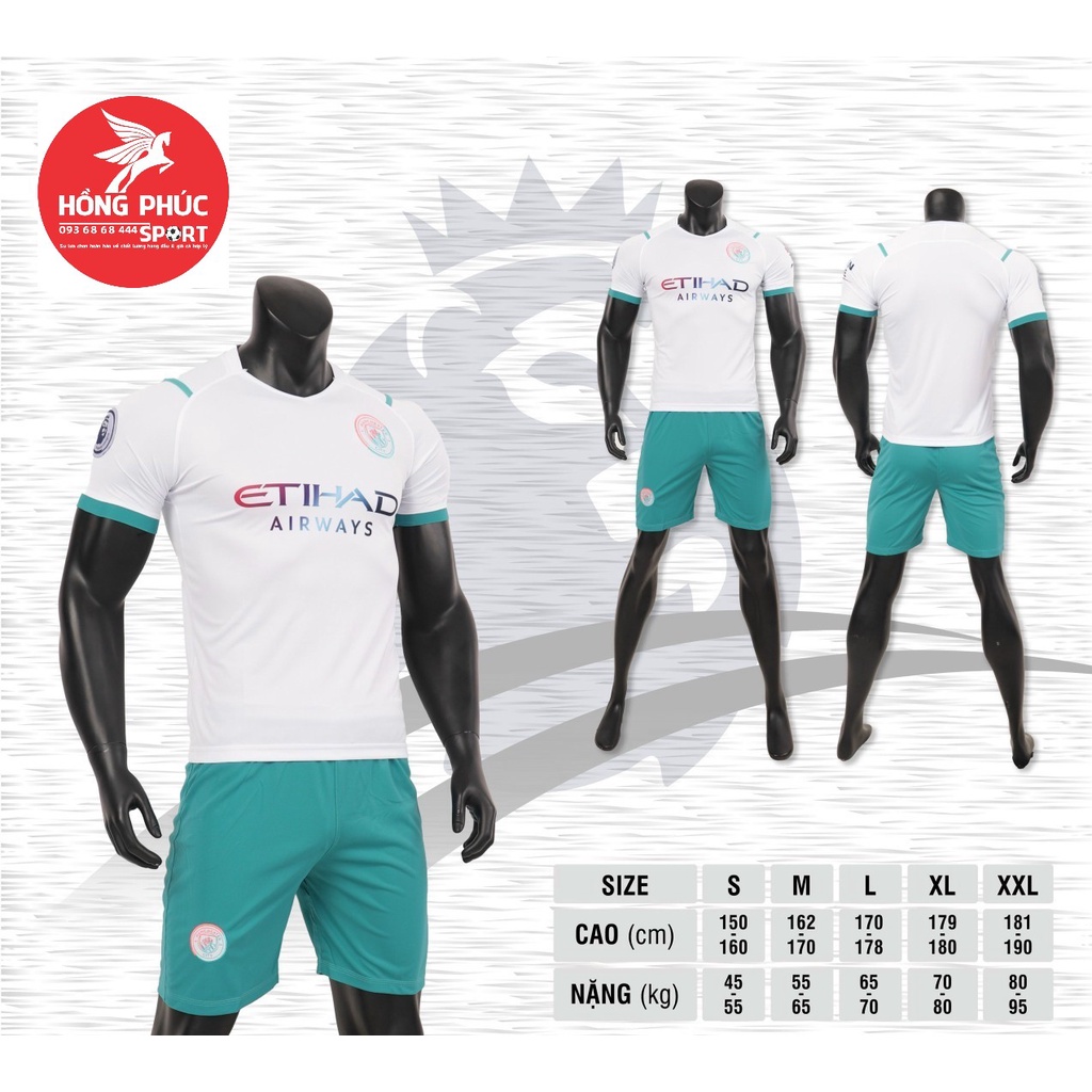 Bộ quần áo đá bóng áo đá banh thể thao nam Mancity mùa giải 2021 2022