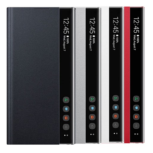 Bao Da Clear View Note 10/ Note 10 5G Chính Hãng Samsung, Có 4 Màu: Đỏ, Đen, Trắng, Bạc