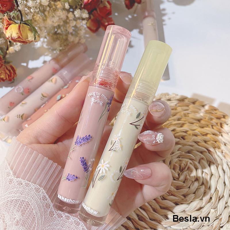 Son Bóng Kakashow Dưỡng Ẩm Tạo Hiệu Ứng Gương Thiết Kế Bông Hoa Xinh Xắn
