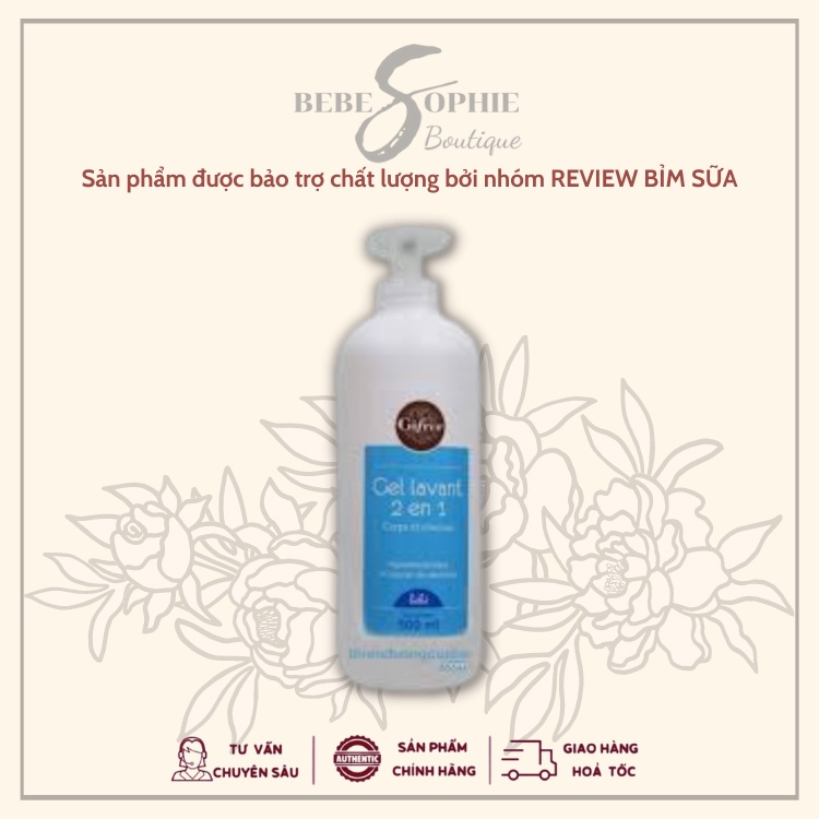 Sữa tắm gội 2in1 cho bé mẩn ngứa, rôm sảy, da nhạy cảm - GIFRER PHÁP 500ML