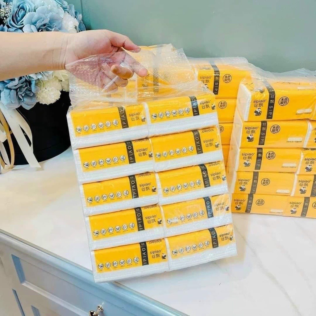 Khăn giấy gấu trúc Sipao loại đẹp giấy trắng