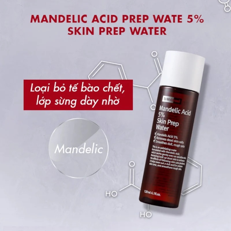 Dung Dịch Tẩy Da Chết Hoá Học Thanh Lọc Lỗ Chân Lông By Wishtrend Mandelic Acid 5% Skin Prep Water 120ml