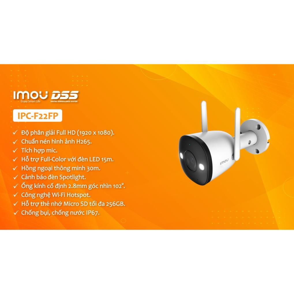[TỔNG KHO CAMERA]  Camera WIFI IMOU ngoài trời F22FP < hoặc mã A32F có màu ban đêm > | BigBuy360 - bigbuy360.vn