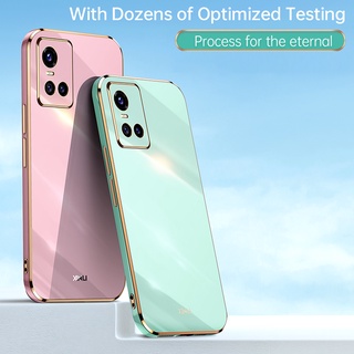 Ốp điện thoại silicone mềm chống sốc 6D sang trọng cho VIVO Y33t Y55 5G Y21 Y21t Y21s Y20 Y20i Y20s G Y15s Y15a Y01 Y12a Y12s Y31 Y51 Y17 Y15 Y12 TPU lưng viền vuông trọng dành