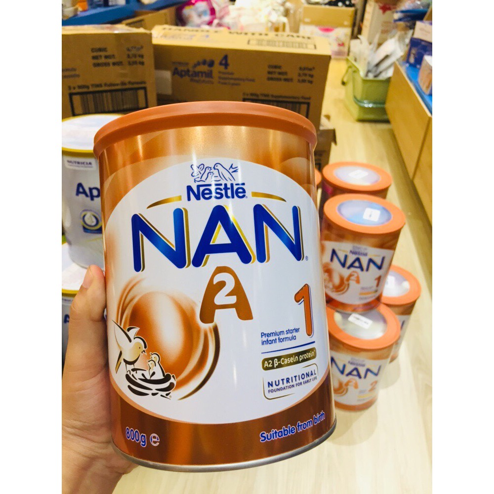 [HÀNG ÚC] Sữa NAN A2 Úc Số 1,2,3 Lon 800g Cao Cấp Cho Bé