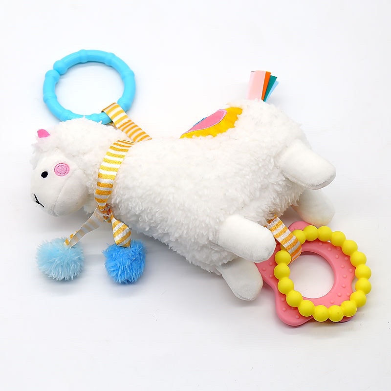 Thú Bông Treo Nôi Cũi Xe Đẩy Cho Bé Hình Chú Cừu Trắng