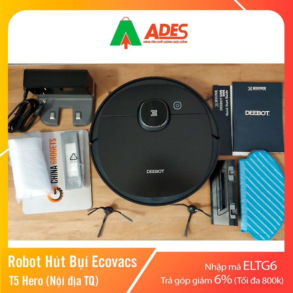 [Mã 154ELSALE2 giảm 7% đơn 300K] Robot hút bụi lau nhà Ecovacs Deebot DX96 T5 HERO