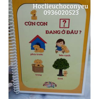 Học liệu về vị trí "Cún con đang ở đâu "