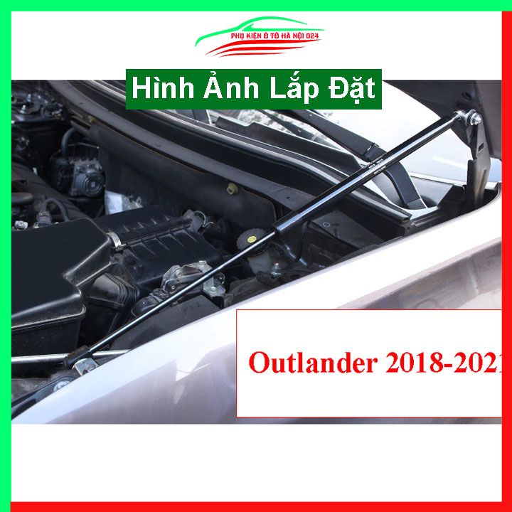Bộ ty thủy lực ben hơi chống nắp capo Outlander 2017-2024 tự động kèm phụ kiện lắp