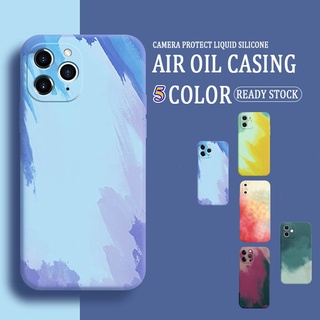 Casing Watercolor Square Case Compatible for iPhone 11 Pro Max 12 Pro Max X XS Max XR