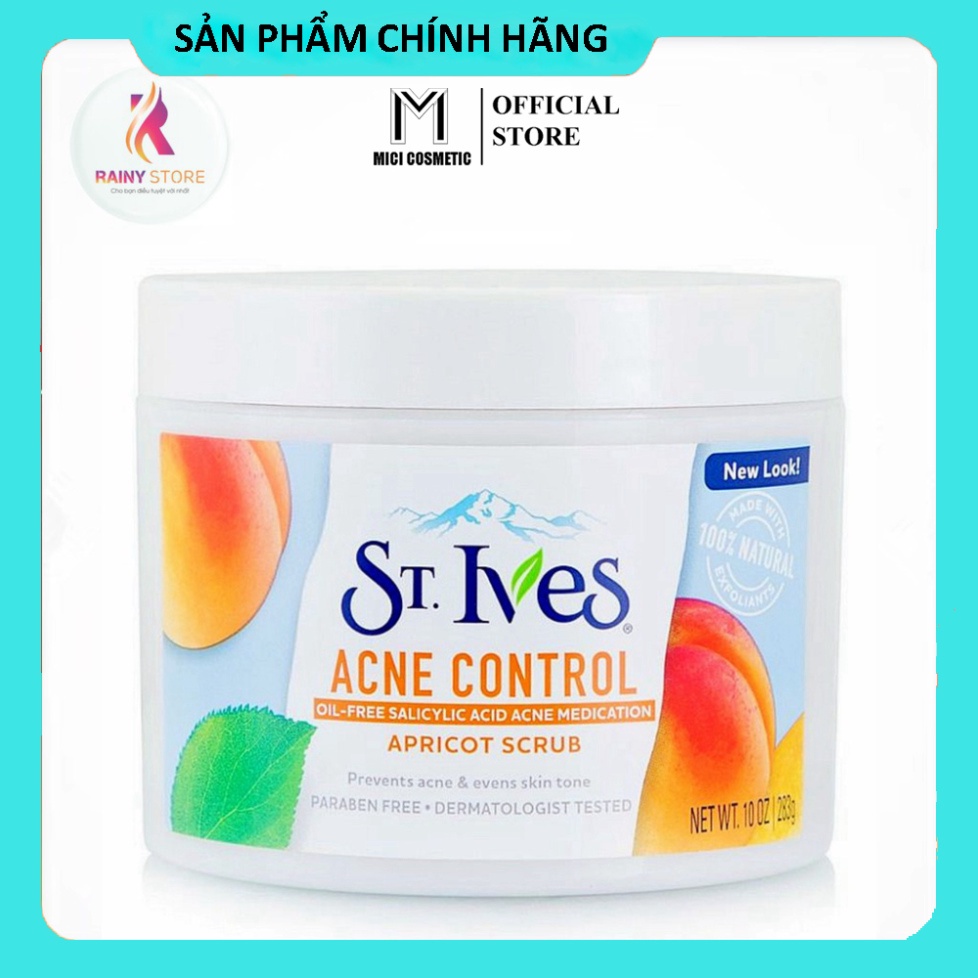 Tẩy tế bào chết toàn thân St.Ives Acne Control Apricot Scrub 283g chính hãng của Mỹ