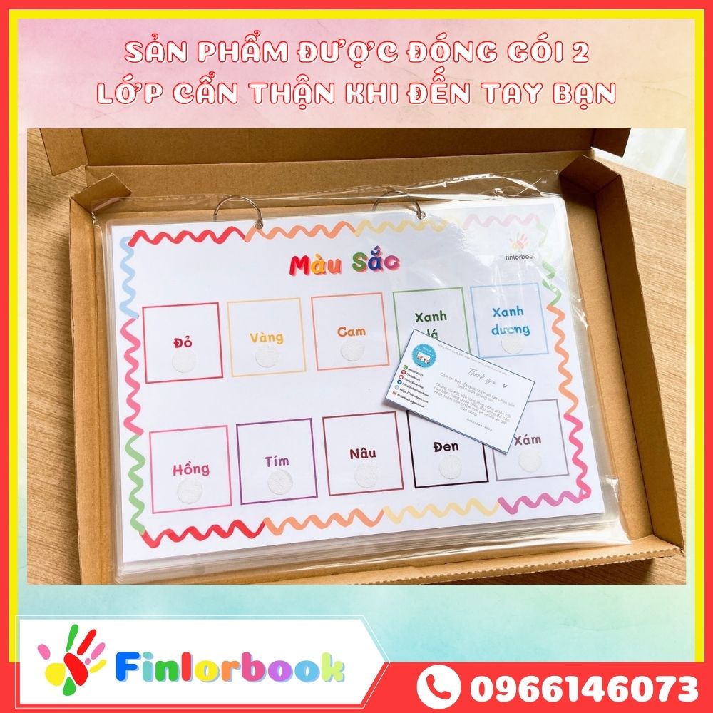 Học liệu màu sắc bóc dán cho bé - học liệu matching colors