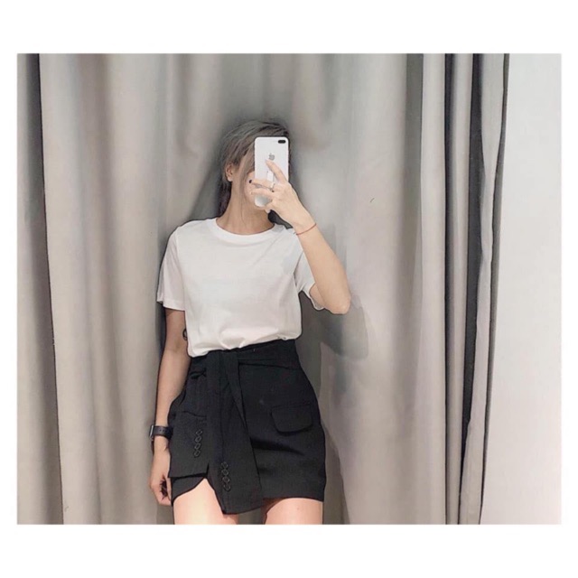 [Mã FATHANG5 giảm 10K đơn 50K] [XẢ KHO - GIÁ SỐC] Áo thun đen trắng trơn xuất Hàn siêu đẹp giá mềm (Hipshop HCM)