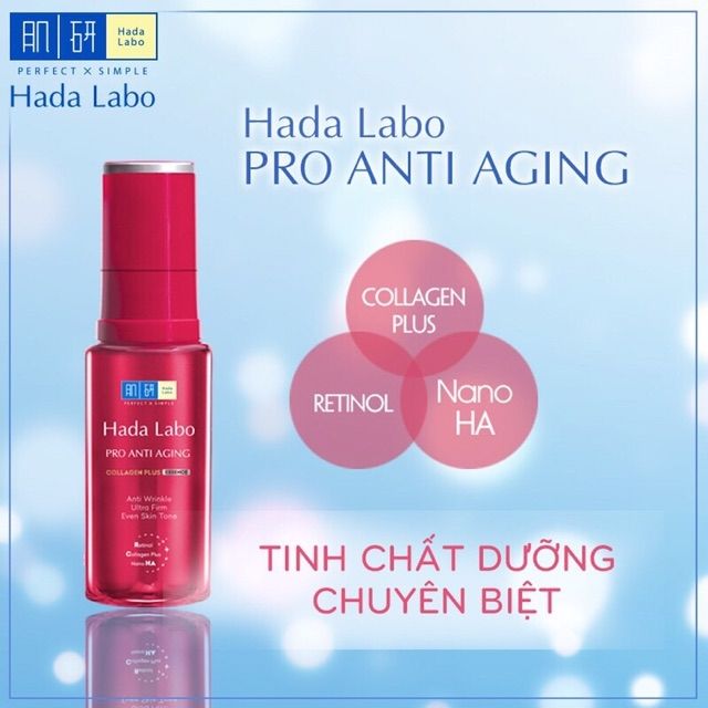 Tinh chất chống lão hoá Hadalabo Pro Anti Aging Collagen Plush Essence 30g